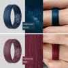 imageThunderFit Silicone Wedding Rings for Men Airflow Criss Cross Pattern 8mm Wide 2mm Thick  147 Variety MultipackPack E Black  Dark Grey  Dark Blue  Dark Red