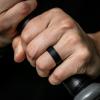 imageThunderFit Silicone Wedding Rings for Men Airflow Criss Cross Pattern 8mm Wide 2mm Thick  147 Variety MultipackPack F 4 Black Rings