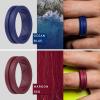 imageThunderFit Silicone Wedding Rings for Men Breathable Brushed Top Middle Engraved Line Rubber Engagement Bands 82mm Wide 25mm Thick  1467 Variety MultipackPack E Charcoal Black  Metallic Grey  Ocean Blue  Maroon Red