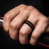 imageThunderFit Silicone Wedding Rings for Men Breathable Brushed Top Middle Engraved Line Rubber Engagement Bands 82mm Wide 25mm Thick  1467 Variety MultipackPack A Charcoal Black  Grey Silver  Ocean Blue  Charcoal BlackSunset Orange  Charcoal BlackBlue Line  Charcoal BlackSmokey Grey