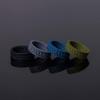 imageThunderFit Silicone Wedding Rings for Men Chain Design Rubber Engagement Bands 7mm Wide 2mm Thick  147 Variety MultipackPack C Black  Dark Grey  Dark Blue  Dark green