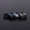 imageThunderFit Silicone Wedding Rings for Men Chain Design Rubber Engagement Bands 7mm Wide 2mm Thick  147 Variety MultipackPack D Black  Dark Grey  Grey Camo  Dark Metal