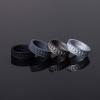 imageThunderFit Silicone Wedding Rings for Men Chain Design Rubber Engagement Bands 7mm Wide 2mm Thick  147 Variety MultipackPack F Gunmetal  Silver  Black  Dark Grey
