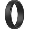 imageThunderFit Silicone Rings for Men Stepped Edge Rubber Wedding Bands  14 Variety MultipackPack A Black