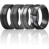 imageThunderFit Silicone Wedding Rings For Men Beveled Brushed Top Edges 635mm Wide 2mm Thick  147 Variety MultipackPack K Black  Grey  Metallic Platinum  Grey Camo
