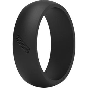 imageThunderFit Silicone Wedding Ring for Men Rubber Wedding Band 87mm Wide 25mm ThickBlack