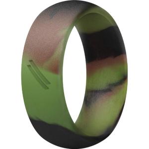 imageThunderFit Silicone Wedding Ring for Men Rubber Wedding Band 87mm Wide 25mm ThickCamo