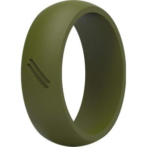 imageThunderFit Silicone Wedding Ring for Men Rubber Wedding Band 87mm Wide 25mm ThickOlive Green