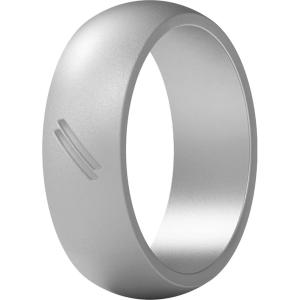 imageThunderFit Silicone Wedding Ring for Men Rubber Wedding Band 87mm Wide 25mm ThickSilver