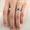 imageThunderFit Silicone Wedding Bands for Women Breathable Printed Design Rubber Engagement Rings 55mm Wide 19mm Thick  1 PackBlack Rose