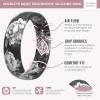 imageThunderFit Silicone Wedding Bands for Women Breathable Printed Design Rubber Engagement Rings 55mm Wide 19mm Thick  1 PackBlack Rose