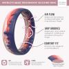 imageThunderFit Silicone Wedding Bands for Women Breathable Printed Design Rubber Engagement Rings 55mm Wide 19mm Thick  1 PackMountain Landscape