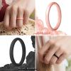 imageThunderFit Stackable Silicone Wedding Rings for Women Thin Rubber Engagement Bands 25mm Wide 18mm Thick  123457 Variety Multipack
