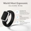 imageThunderFit Womens Trinity Stone Silicone Rings  Faux Gemstone Rubber Engagement Bands Variety Multipacks 13Pack C Black Silicone  White Gold Metal