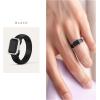 imageThunderFit Womens Trinity Stone Silicone Rings  Faux Gemstone Rubber Engagement Bands Variety Multipacks 13Pack C Black Silicone  White Gold Metal