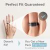 imageThunderFit Womens Trinity Stone Silicone Rings  Faux Gemstone Rubber Engagement Bands Variety Multipacks 13Pack C Black Silicone  White Gold Metal