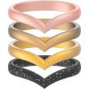 Pack G: Black with Yellow Glitter  Gold  Rose Gold  Bronze