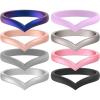 imageThunderFit Thin Heart Shaped Silicone Wedding Rings for Women Stackable Rubber Engagement Bands 27mm Wide 2mm Thick  148 Variety MultipackPack K Galaxy  Black  Gun Metal  Silver  Metallic Pink  Rose Gold  Light Purple