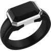 imageThunderFit Womens Trinity Stone Silicone Rings  Faux Gemstone Rubber Engagement Bands Variety Multipacks 13Pack C Black Silicone  White Gold Metal