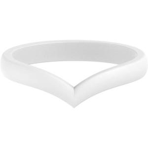 imageThunderFit Thin Heart Shaped Silicone Wedding Rings for Women Stackable Rubber Engagement Bands 27mm Wide 2mm Thick  148 Variety MultipackPack C White