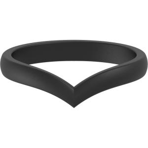 imageThunderFit Thin Heart Shaped Silicone Wedding Rings for Women Stackable Rubber Engagement Bands 27mm Wide 2mm Thick  148 Variety MultipackPack D Black