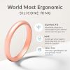 imageThunderFit Womens Silicone Stackable Wedding Ring Sets Silicone Thin Wedding Bands 25mm Width 21mm Thick Variety Multipack 147