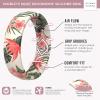 imageThunderFit Silicone Wedding Bands for Women Breathable Printed Design 55mm Wide 19mm Thick 1PackFlowers  Leaf