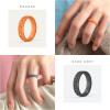 imageThunderFit Silicone Ring Wedding Bands for Women Modern Classic Bridal Sets 55mm Wide 19mm Thick Womens Rubber Engagement Bands Variety Multipack 46Pack B Light Orange D  Grey B  Dark Green C  Orange E