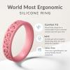 imageThunderFit Silicone Ring Wedding Bands for Women Modern Classic Bridal Sets 55mm Wide 19mm Thick Womens Rubber Engagement Bands Variety Multipack 46Pack A Black  Pink 197  Light Grey A  White