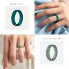 imageThunderFit Silicone Ring Wedding Bands for Women Modern Classic Bridal Sets 55mm Wide 19mm Thick Womens Rubber Engagement Bands Variety Multipack 46Pack C Sky Blue W  Dark Teal B  Green Bay  White
