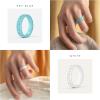 imageThunderFit Silicone Ring Wedding Bands for Women Modern Classic Bridal Sets 55mm Wide 19mm Thick Womens Rubber Engagement Bands Variety Multipack 46Pack C Sky Blue W  Dark Teal B  Green Bay  White