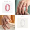 imageThunderFit Silicone Ring Wedding Bands for Women Modern Classic Bridal Sets 55mm Wide 19mm Thick Womens Rubber Engagement Bands Variety Multipack 46Pack A Black  Pink 197  Light Grey A  White