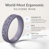 imageThunderFit Silicone Ring Wedding Bands for Women Modern Classic Bridal Sets 55mm Wide 19mm Thick Womens Rubber Engagement Bands Variety Multipack 46Pack E Black  Doeskin  Green Bay  Blue Granite