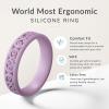 imageThunderFit Silicone Ring Wedding Bands for Women Modern Classic Bridal Sets 55mm Wide 19mm Thick Womens Rubber Engagement Bands Variety Multipack 46Pack H Sky Blue W  Light Purple D  White  WPink  Light Grey C  Grey C