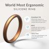 imageThunderFit Womens Silicone Thin and Stackable Bridal Ring Sets Silicone Wedding Bands 25mm Wide 2mm Thick Variety Multipack 112