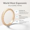 imageThunderFit Womens Thin Swivel Silicone Wedding Bands Stackable Rubber Engagement Rings 25mm Wide 2mm Thick  1481012 Variety MultipackPack B Bronze  Rose Gold  Silver  White