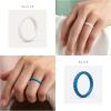 imageThunderFit Womens Thin Swivel Silicone Wedding Bands Stackable Rubber Engagement Rings 25mm Wide 2mm Thick  1481012 Variety MultipackPack F Blue  Light Blue  White  Black