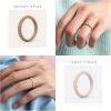 imageThunderFit Womens Thin Swivel Silicone Wedding Bands Stackable Rubber Engagement Rings 25mm Wide 2mm Thick  1481012 Variety MultipackPack J Black  Mojave Desert  Cinereous  Rose Pearl  White  Muted Mauve  Green Bay  Tradewinds  Muted Lilac  Putty  Camel  Mother of Pearl
