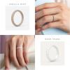 imageThunderFit Womens Thin Swivel Silicone Wedding Bands Stackable Rubber Engagement Rings 25mm Wide 2mm Thick  1481012 Variety MultipackPack O Black  Crystal Pink  Light Stone  Rose Pearl  Smoke Violet  Smoke  Light Taupe  White