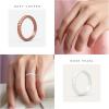imageThunderFit Womens Thin Swivel Silicone Wedding Bands Stackable Rubber Engagement Rings 25mm Wide 2mm Thick  1481012 Variety MultipackPack Q Pale Taupe  Rose Taupe  Rosy Copper Metallic  Rose Pearl  Black  White  Doeskin  Porcini Metallic