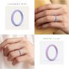 imageThunderFit Womens Thin Swivel Silicone Wedding Bands Stackable Rubber Engagement Rings 25mm Wide 2mm Thick  1481012 Variety MultipackPack T Pastel Lilac  Gentle Lilac Mist  White  Muted Lilac  Blue  Crystal Lagoon  Magenta  Rose Petal Pink  Mother of Pearl  Apricot Cream