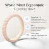 imageThunderFit Womens Thin Swivel Silicone Wedding Bands Stackable Rubber Engagement Rings 25mm Wide 2mm Thick  1481012 Variety MultipackPack T Pastel Lilac  Gentle Lilac Mist  White  Muted Lilac  Blue  Crystal Lagoon  Magenta  Rose Petal Pink  Mother of Pearl  Apricot Cream