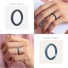imageThunderFit Womens Thin Swivel Silicone Wedding Bands Stackable Rubber Engagement Rings 25mm Wide 2mm Thick  1481012 Variety MultipackPack V Rose Pearl  White  Cloudy Sky  Dusky Blue Steel Metallic  Rain Washed  Moody Azure  Dress Blues  Black