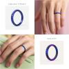 imageThunderFit Womens Thin Swivel Silicone Wedding Bands Stackable Rubber Engagement Rings 25mm Wide 2mm Thick  1481012 Variety MultipackPack W Black and Pink Glitter  Velvet Violet Metallic  Black  Midnight Navy Metallic  Boysenberry Metallic  Galaxy Printed  Galaxy  Maroon Banner