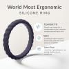 imageThunderFit Womens Thin Swivel Silicone Wedding Bands Stackable Rubber Engagement Rings 25mm Wide 2mm Thick  1481012 Variety MultipackPack X Black  Cool Gray  Dark Blue H  Light Silver  Gun Metal A  Dark Teal B  Dark Red G  Maroon Banner