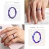 imageThunderFit Womens Thin Swivel Silicone Wedding Bands Stackable Rubber Engagement Rings 25mm Wide 2mm Thick  1481012 Variety MultipackPack Y Purple Heather  Veronica  Galaxy  Cornflower Blue  Dark Blue B  Prism Violet  Black  Velvet Violet Metallic