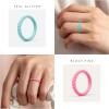 imageThunderFit Womens Thin Swivel Silicone Wedding Bands Stackable Rubber Engagement Rings 25mm Wide 2mm Thick  1481012 Variety MultipackPack Z Purple  Rose Pink  Pink  Light Gray  Black Teal Glitter  Light Teal  Teal  White Teal Glitter