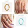 imageThunderFit Womens Thin Swivel Silicone Wedding Bands Stackable Rubber Engagement Rings 25mm Wide 2mm Thick  1481012 Variety MultipackPack ZA Gold  Rose Pink  Pink  Light Pink  Dark Teal  Teal  Light Teal  White
