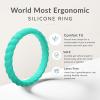 imageThunderFit Womens Thin Swivel Silicone Wedding Bands Stackable Rubber Engagement Rings 25mm Wide 2mm Thick  1481012 Variety MultipackPack ZA Gold  Rose Pink  Pink  Light Pink  Dark Teal  Teal  Light Teal  White