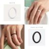 imageThunderFit Womens Thin Swivel Silicone Wedding Bands Stackable Rubber Engagement Rings 25mm Wide 2mm Thick  1481012 Variety MultipackPack ZB Rose pink  Women Silver  White  Black Pink Glitter